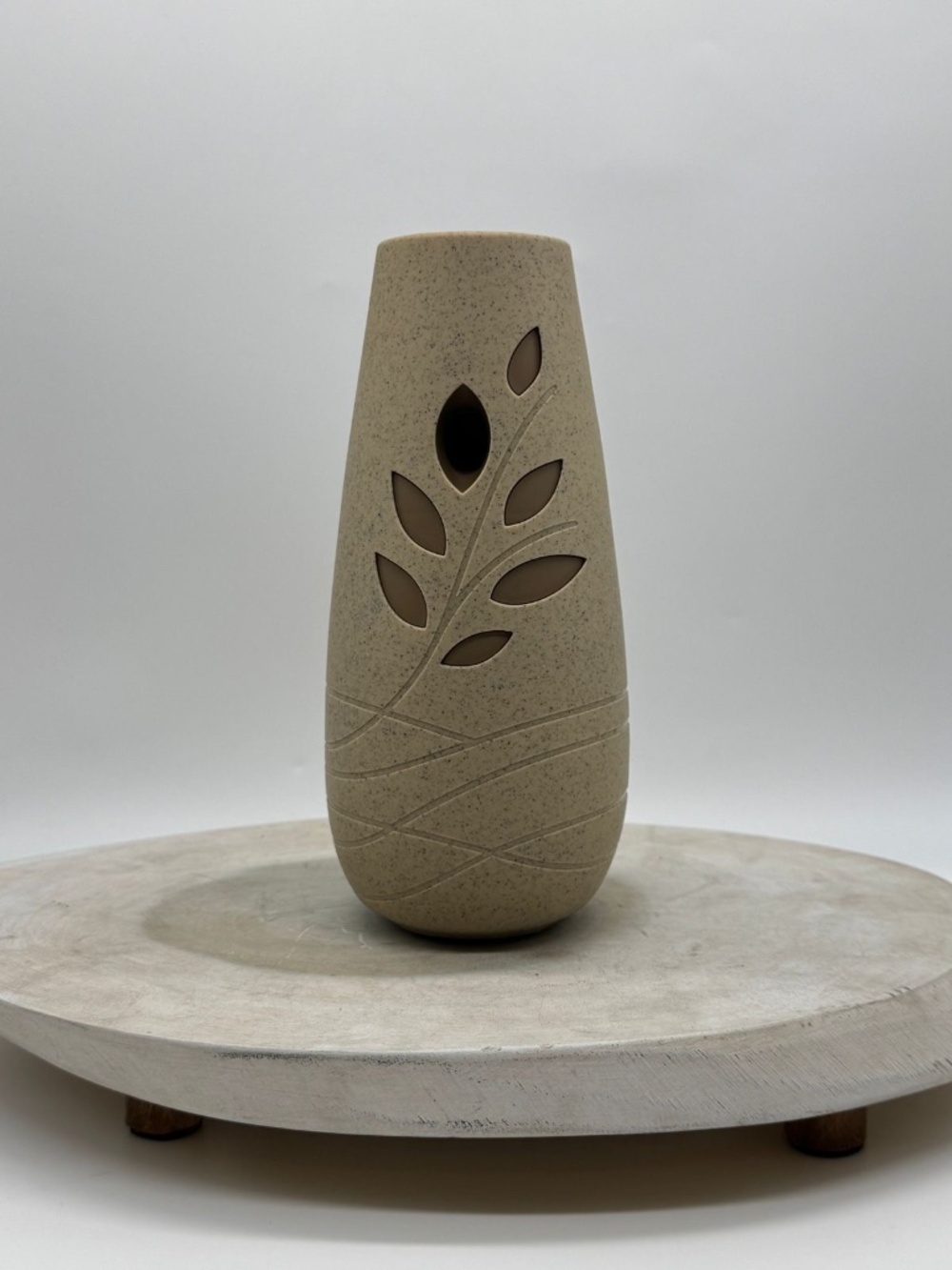 Glade Automatic Spray Holder Dispenser Unit Only Faux Stone Leaf Tan SCJ-180